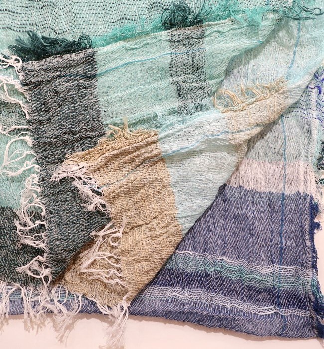 tamaki niime roots shawl middle cotton(TQ) 