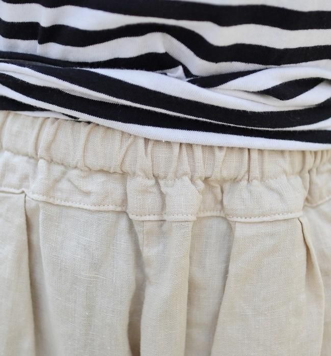 Ordinary fits BALL PANTS LINEN(OFF/BLK)