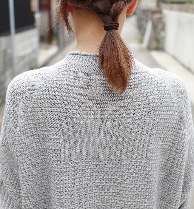 tamaki niime タマキニイメ PO knit スリット ニット グレー