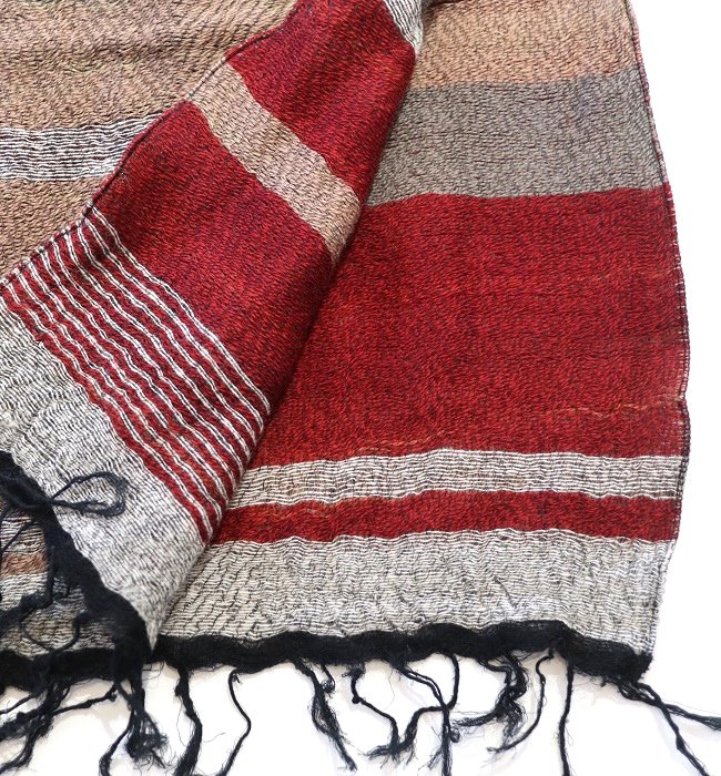 tamaki niime roots shawl wool×cotton 