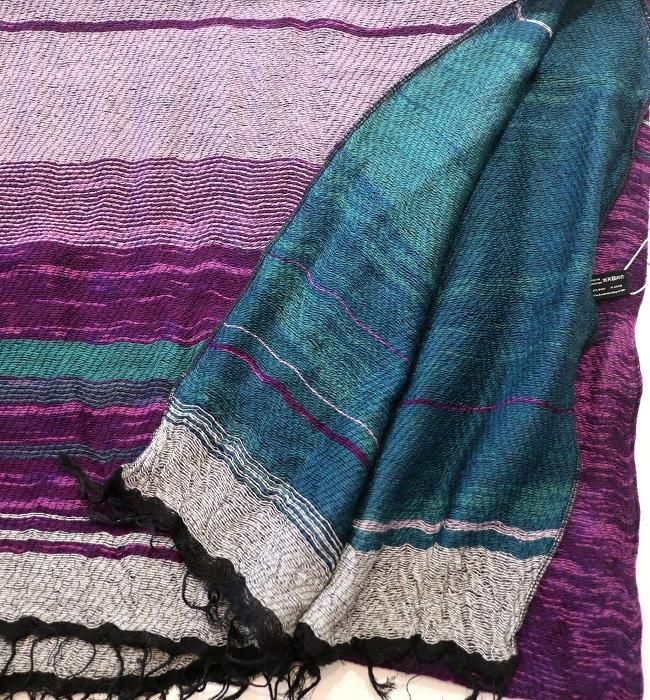 tamaki niime roots shawl woolcotton