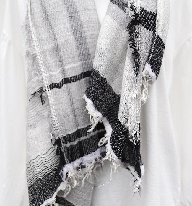 tamaki niime roots shawl wool×cotton