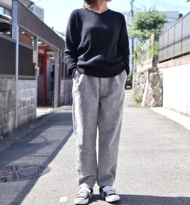 Ordinary fits  PAJAMA PANTS(GRY/BLK)