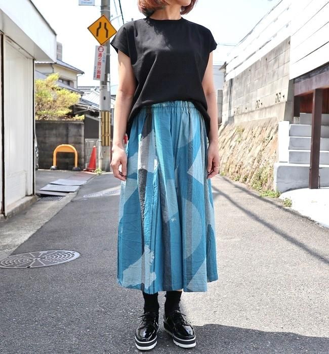 tamaki niime (タマキ ニイメ) wide pants (ワイドパンツ) ターコイズ