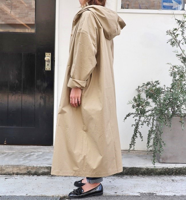 Commencement Hooded shirt coat (BEIGE)