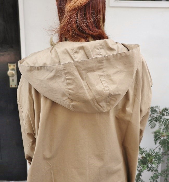 Commencement Hooded shirt coat (BEIGE)