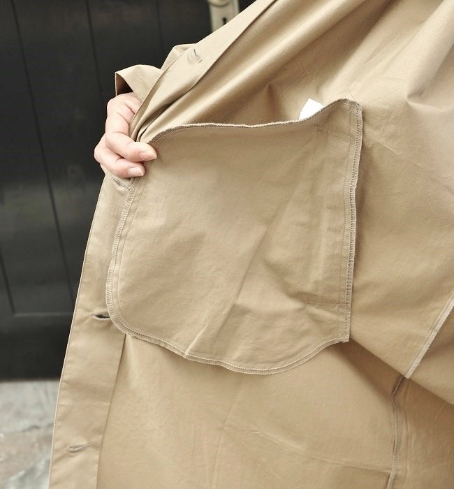 Commencement Hooded shirt coat (BEIGE)