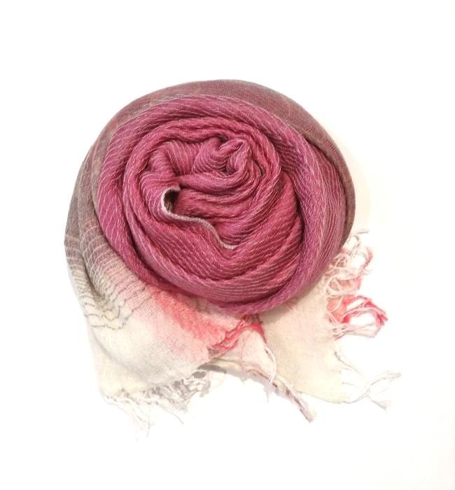 tamaki niime roots shawl middle(wool×cotton) PK/GY