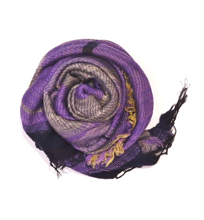 tamaki niime roots shawl middle(woolcotton) PL/GY