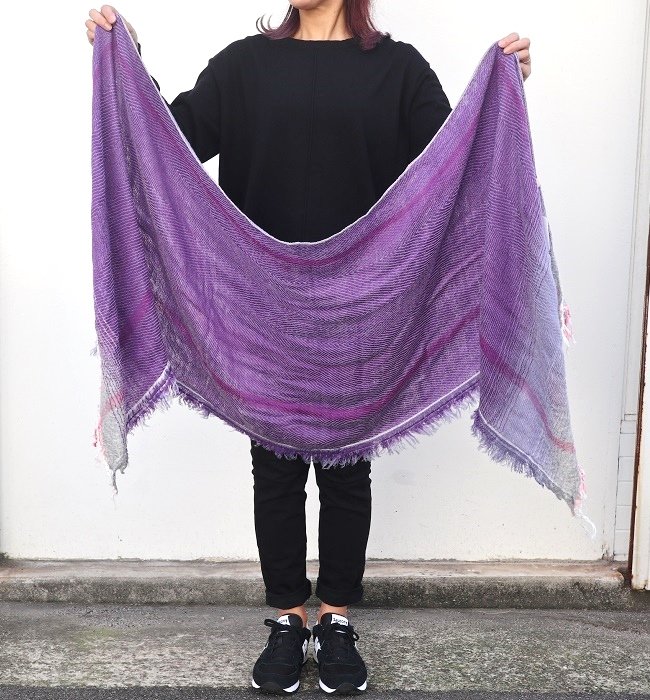 tamaki niime roots shawl middle(woolcotton) PL/LPL
