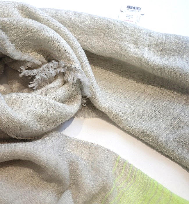 tamaki niime roots shawl middle(woolcotton) LGY/YE