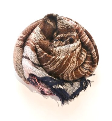 tamaki niime roots shawl middle(wool×cotton) BR/NB