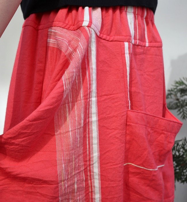 tamaki niime chotan skirt cotton(RD,WT)