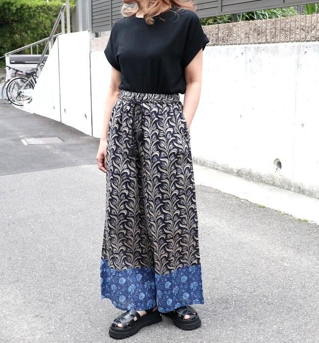 YARRA INDIAプリント切替パンツ