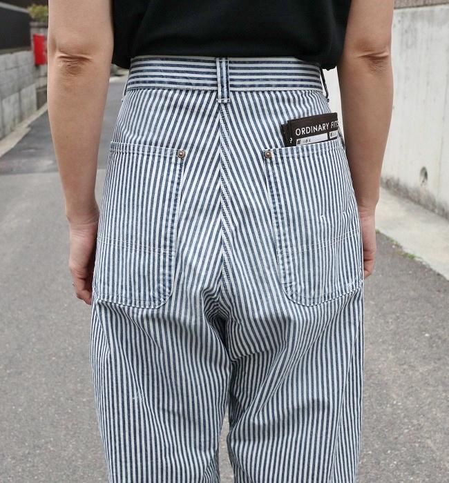 Ordinary fits BELL PANTS HICKORY USED(UNISEX)