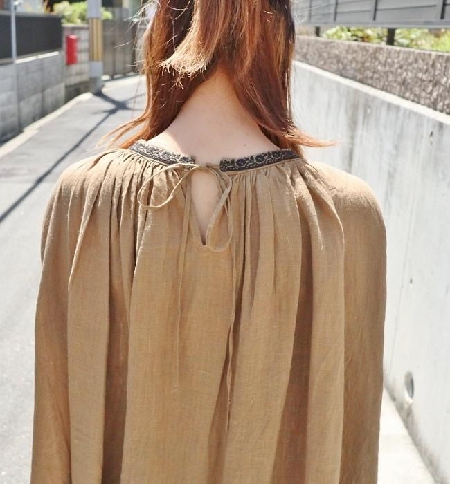 doux bleu ドゥーブルー リネンスモッキング刺繍OP -CORIETTO ONLINE