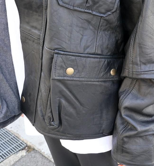 yoused LEATHER FISHING JKT