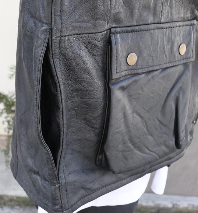 yoused LEATHER FISHING JKT