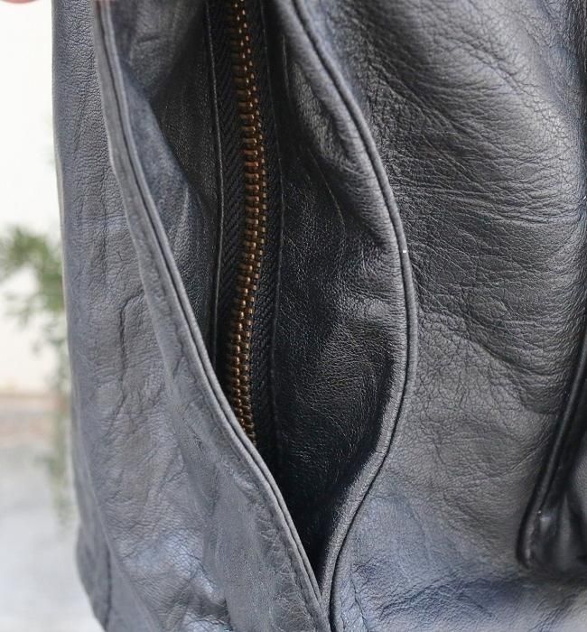 yoused LEATHER FISHING JKT