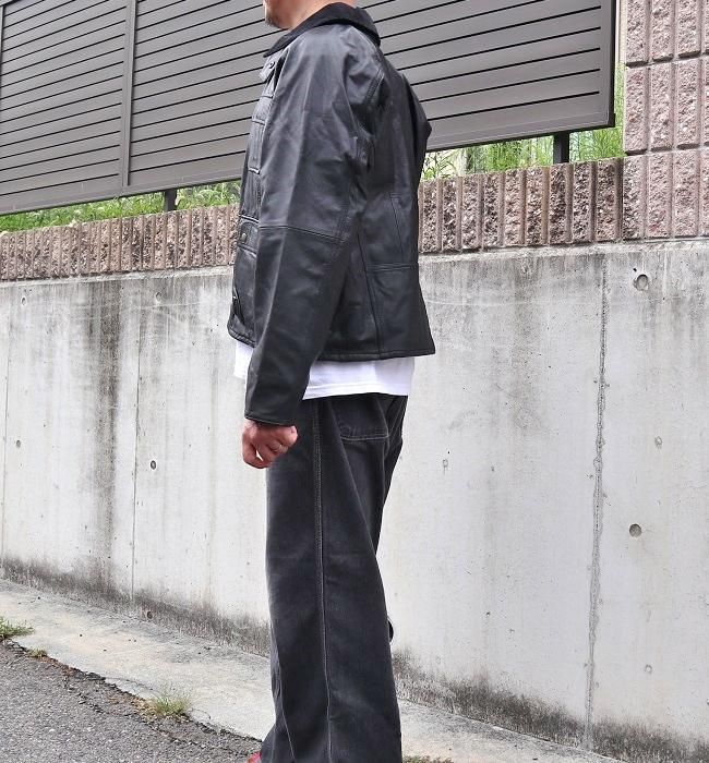 yoused LEATHER FISHING JKT