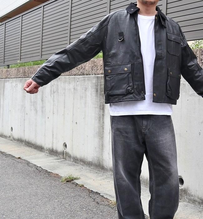 yoused LEATHER FISHING JKT