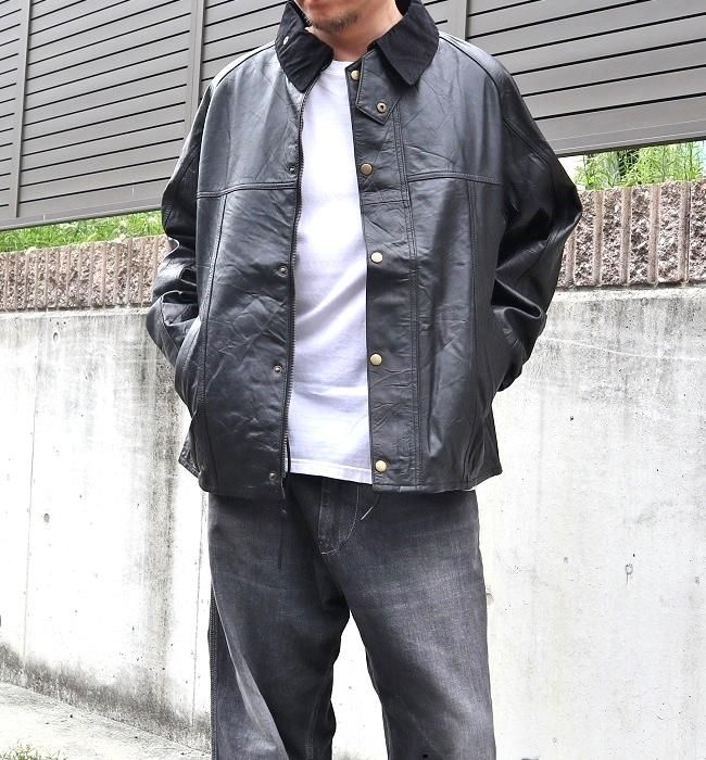 yoused LEATHER DRIVER'S JACKET