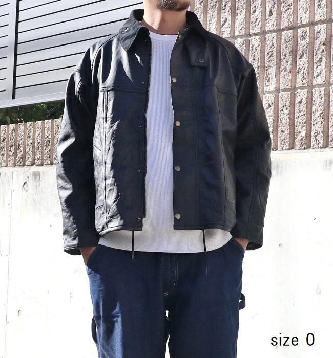 yoused LEATHER DRIVER'S JACKET