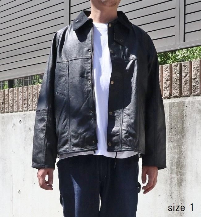 yoused LEATHER DRIVER'S JACKET