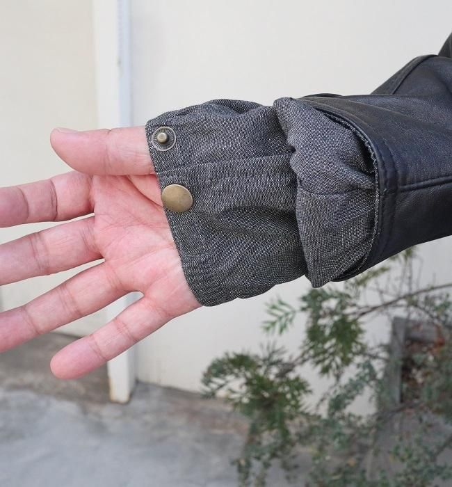 yoused LEATHER DRIVER'S JACKET