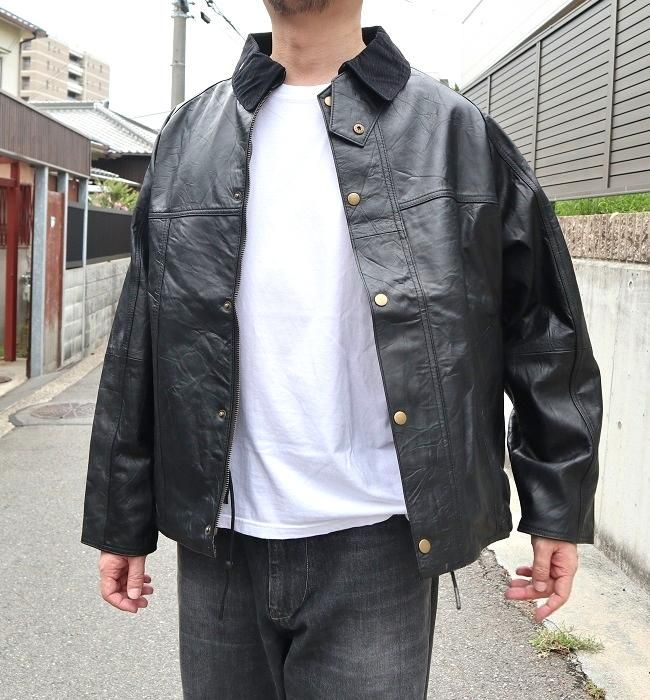 yoused LEATHER DRIVER'S JACKET