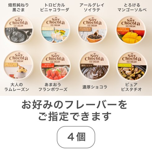 選べるアイスクリーム４個セット