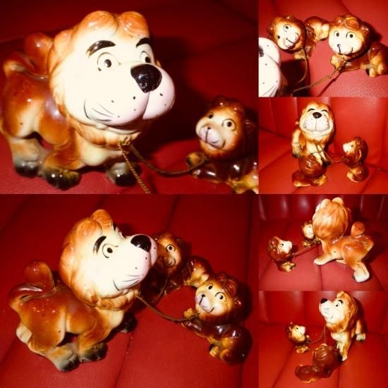 60's〜70's BIG ネイティブアメリカンインディアン親子の置物アリゾナ