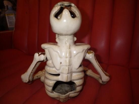 ビンテージ★スカル★キャンドルホルダー★灰皿★ハロウィン★お香★骨★置物★悪趣味 ビンテージ☆スカル☆キャンドルホルダー☆灰皿☆ハロウィン☆お