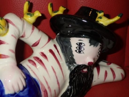 レア　ビンテージ　四つ目　4つ目　置物　ミッドセンチュリー　酔っ払い 本日の出品☆50'S☆4つ目☆アシュトレイ☆灰皿☆4eyes☆ホットロッド