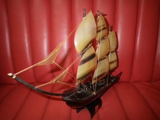 海賊倉庫,ビンテージ,帆船模型,水牛の骨,バッファローホーン