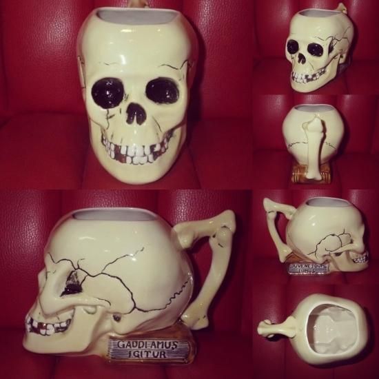 スカル☆ビアスタイン☆ドクロ☆置物☆ビアジョッキ☆ビンテージ雑貨☆骸骨