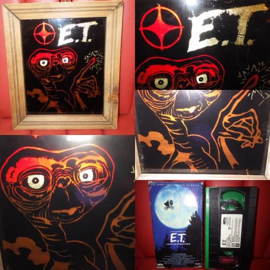 80'S☆E.T.☆壁掛け☆4☆ビンテージ☆ポスター☆アート☆宇宙人☆UFO