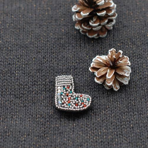 オトナのビーズ刺繍ブローチ~Christmasシリーズ~ - MON PARURE オトナのビーズ刺繍ブローチ~Christmasシリーズ~ - MON PARURE