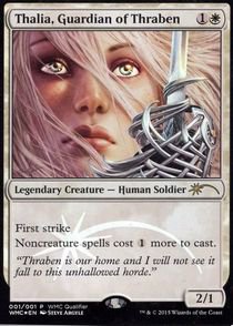 (買取)(FOIL)スレイベンの守護者、サリア/Thalia, Guardian of Thraben(WMCQプロモ)(英語) -  カードショップりみ研買取館