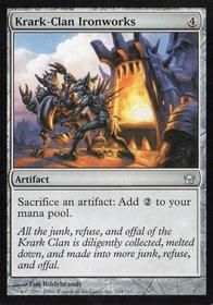 クラーク族の鉄工所 初版 foil 5DN MTG マジック・ザ・ギャザリング 買取)(FOIL)クラーク族の鉄工所/Krark-Clan Ironworks(5DN)(英語