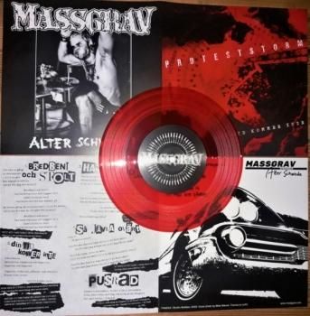 MASSGRAV / PROTESTSTORM(ex-NASUMKRIGSHOT) - SPLIT EP (Ltd.100 RED VINYL)