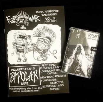 FUZZ WAR Vol.3 ZINE with BIPOLAR TAPE