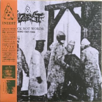 INZEST Violence Not Words ONE SIDED  LP (Ltd.200 REGULAR BLACK VINYL) 