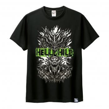 HELL CHILD Helling The Child T-SHIRT (BLACK / GREEN) (ͽվ / PRE-ORDER)