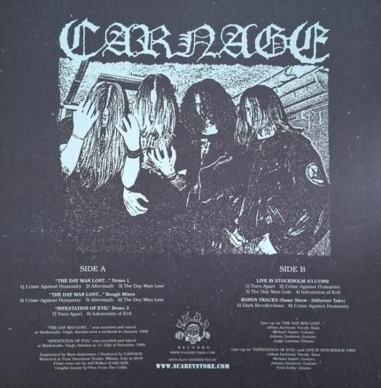 ENSLAVE BLACK RAIN DEMO盤CD CARNAGE “The Day Man. / Infestation of - The 1989