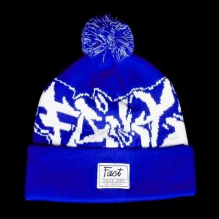 FACT - 公式ニット帽 （ボンボンビーニー・青色） ／ knit cap (blue)