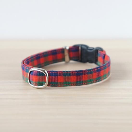 チェック柄 ❁⃘*.゜猫ちゃん首輪❁⃘*.゜ レッド チェック柄 ❁⃘*.゜猫ちゃん首輪❁⃘*.゜ レッド 猫の
