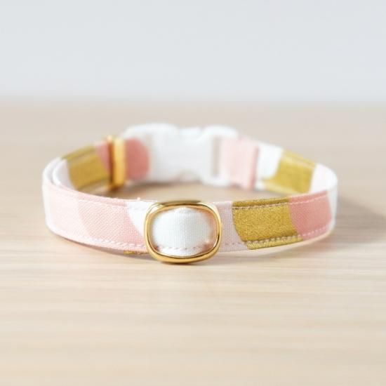 猫 首輪 ゆらゆらウェーブ ピンク セーフティ猫首輪 - 猫首輪・猫用品