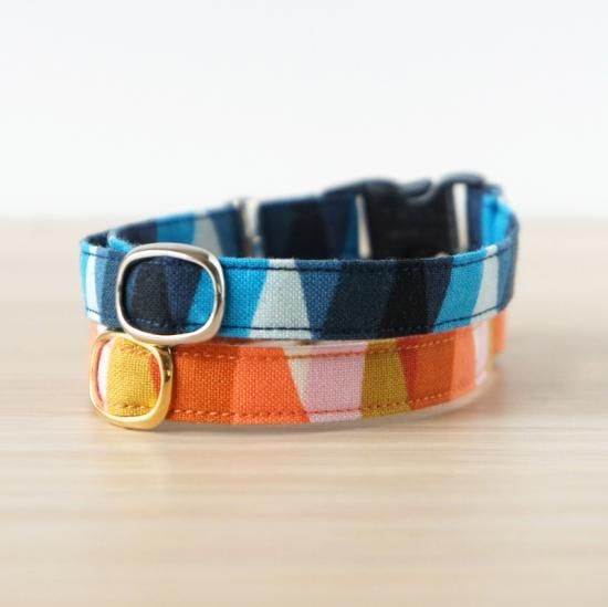 シングルリボン、カメリア柄(ベージュ)わんちゃん猫ちゃん用首輪