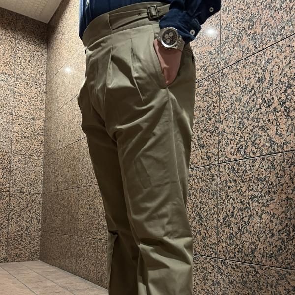 ホワイトブラウン dalcuore trousers コットンパンツ ダルクオーレ